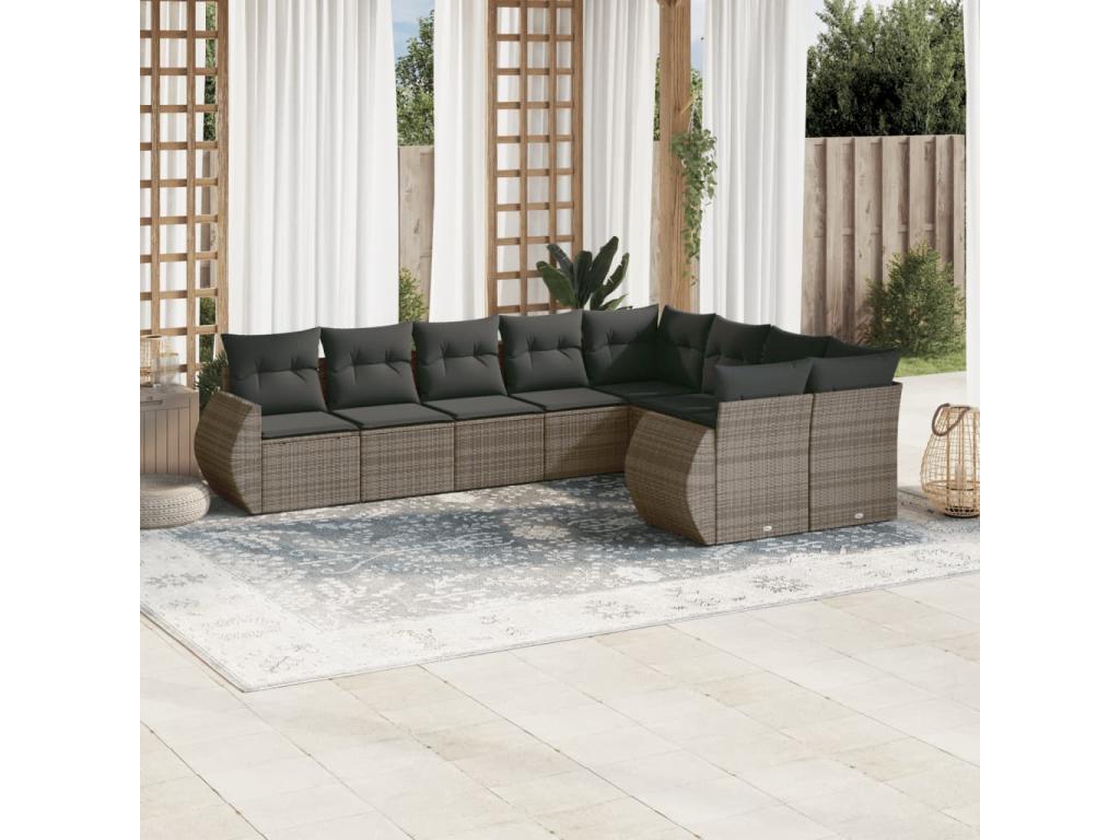 Gray Woven Resin Wicker Outdoor Furniture Set - dlz1766575436994