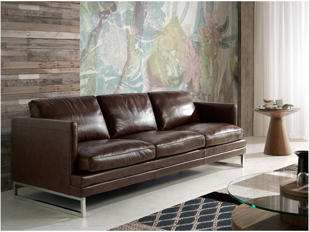 Brown Leather Accent Chair