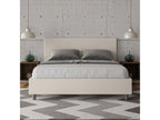 White Faux Leather Bed, 160 x 190 cm