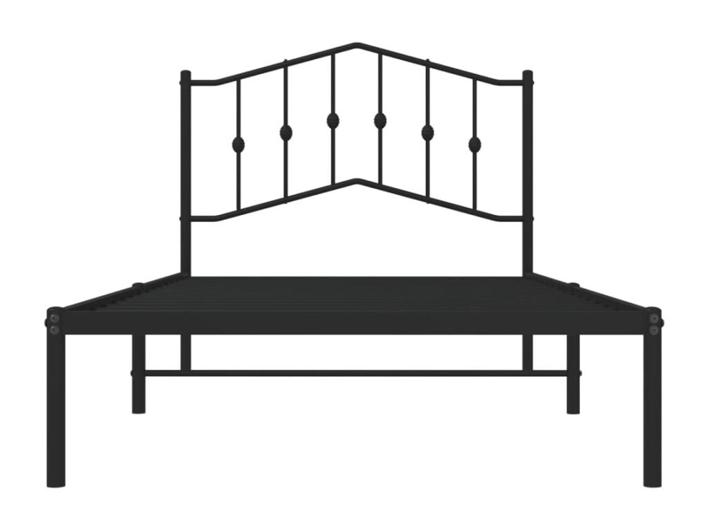 Black Metal Bed Frame, 100 x 190 cm