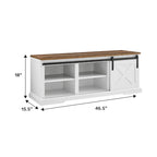 Middlebrook 48-inch Sliding Barn Door Bench