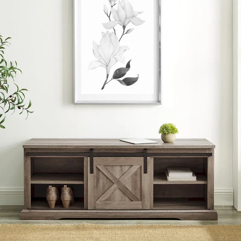 Middlebrook 48-inch Sliding Barn Door Bench