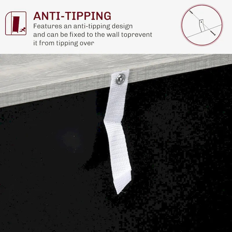 Farmhouse Sideboard Buffet Cabinet, Barn Door Coffee Bar Cabinet with Drawer and Adjustable Shelf