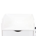 4-Layer Salon Storage Cabinet with 2 Dryer Holders and 4 Drawers