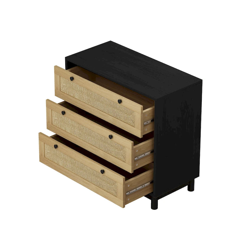 Brooklyn Woven 3-Drawer Storage Cabinet Set(set of 2)