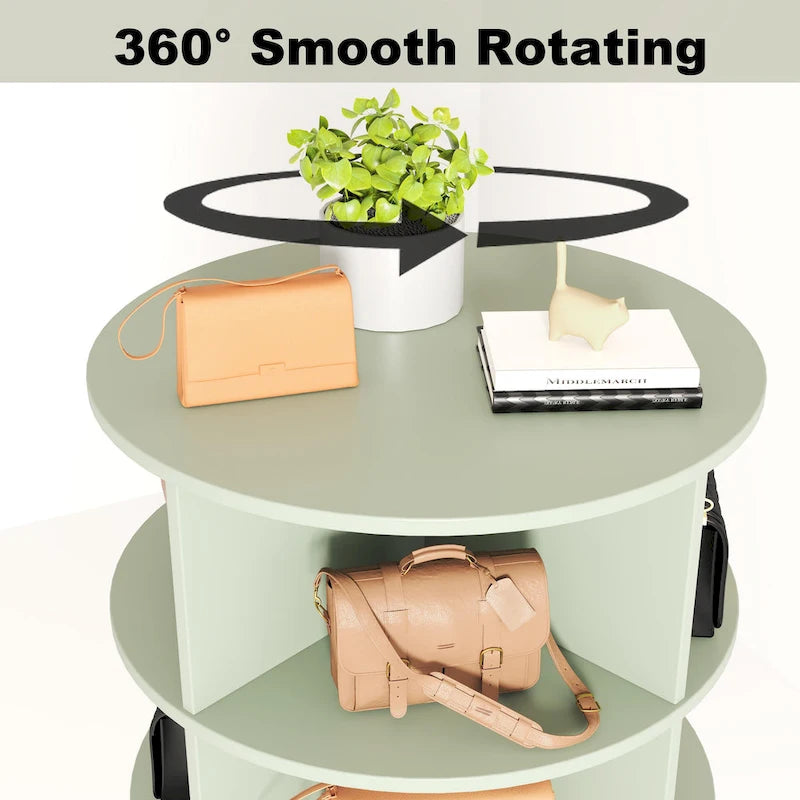 Modern Design Green 360-degree Rotating shoe cabinet 6 layers