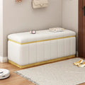 Linen Fabric Upholstered+Solid wood frame Bench