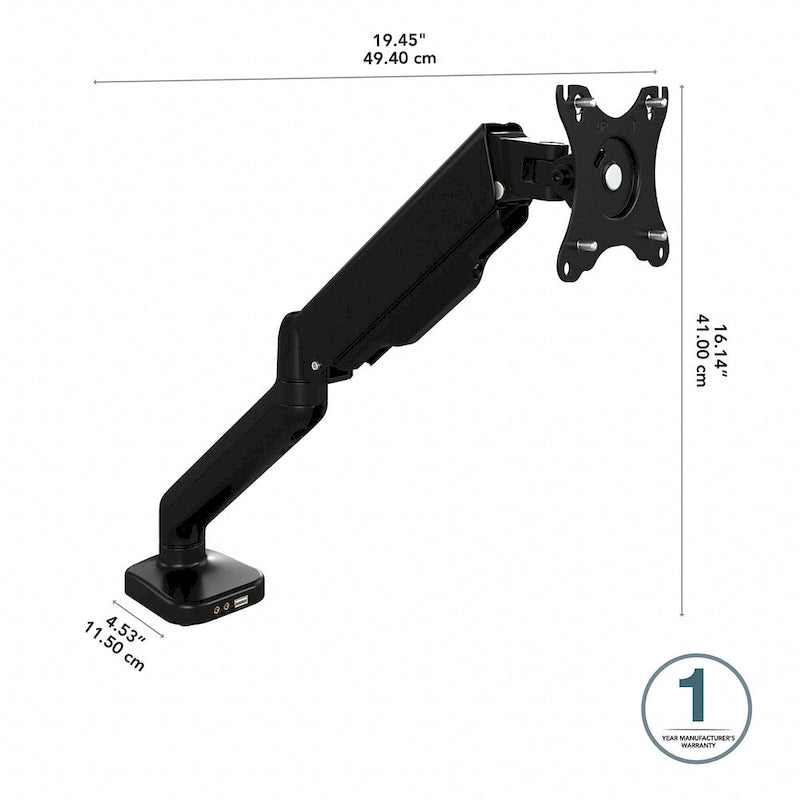 Adjustable Monitor Arm with USB Port by Bush Business Furniture