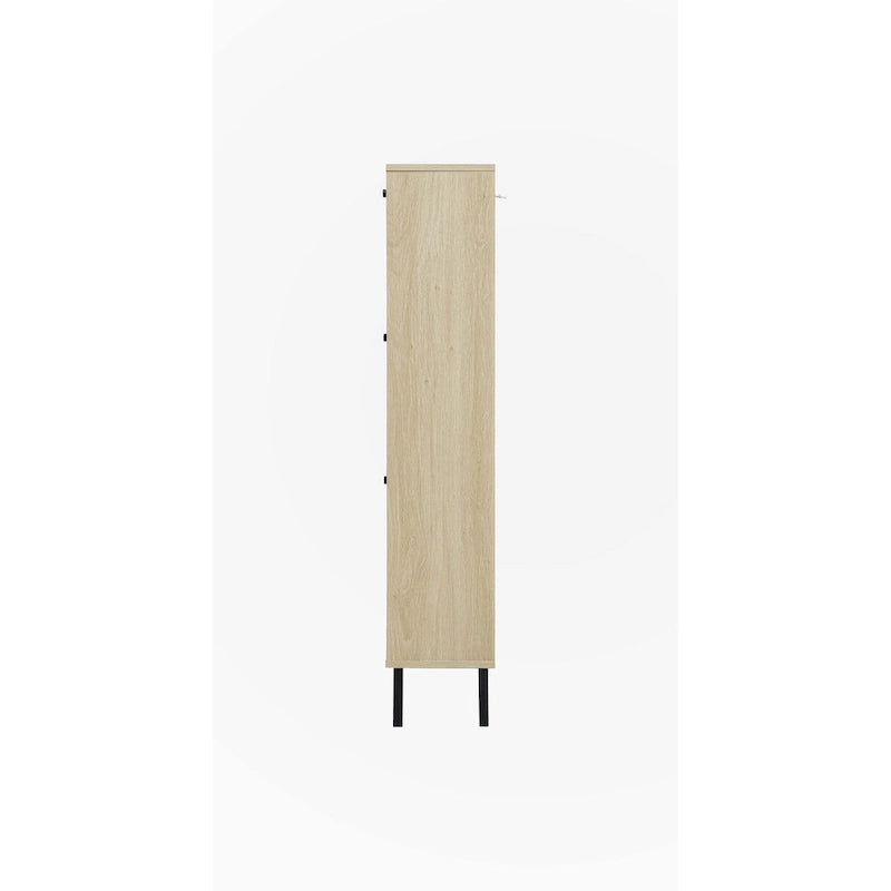 Rattan 3 Door Shoe Rack