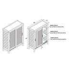 Two Door Storage Floor Cabinet - 33