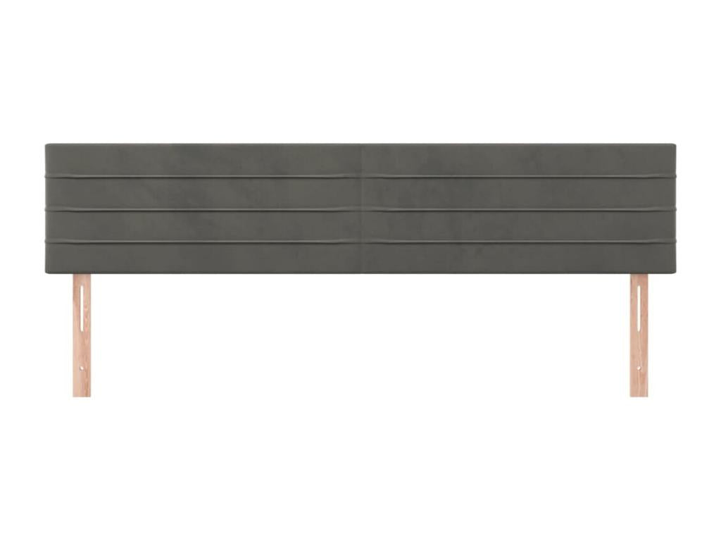 Gray Velvet Bed, 100 x 5 x 78 cm