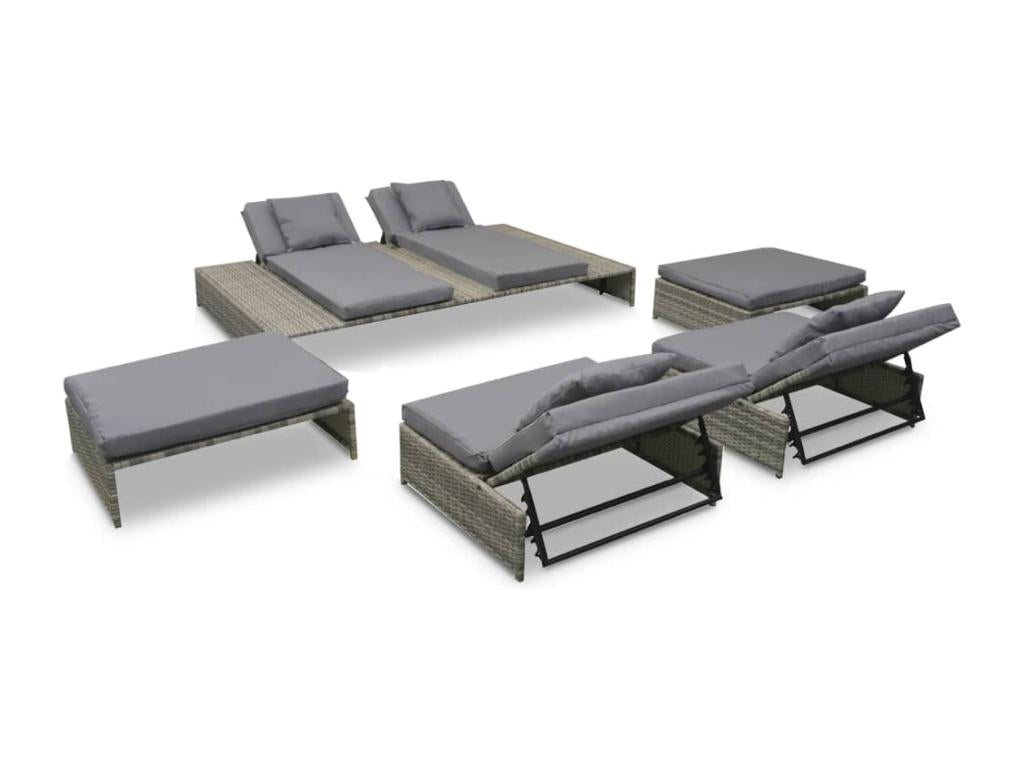 Gray Woven Resin Wicker Outdoor Furniture Set - dlz1766575635562