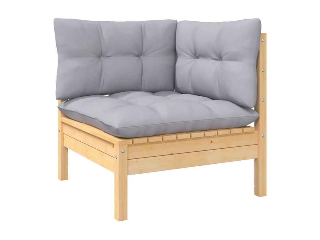 Gray Pine Wood Outdoor Furniture Set - dlz1766575651546