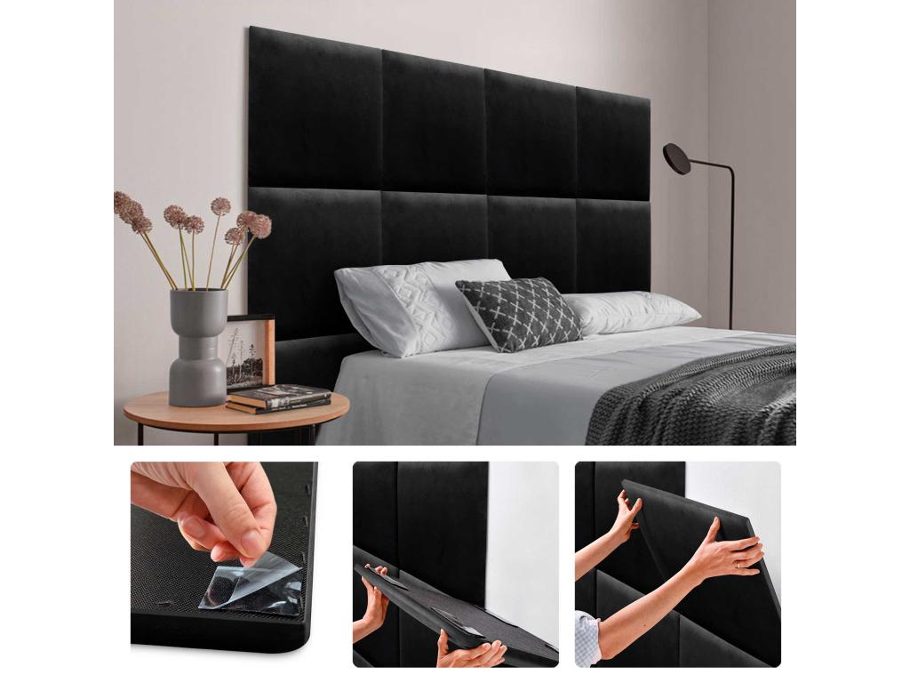 Black Velvet Bed, 50 x 50 cm