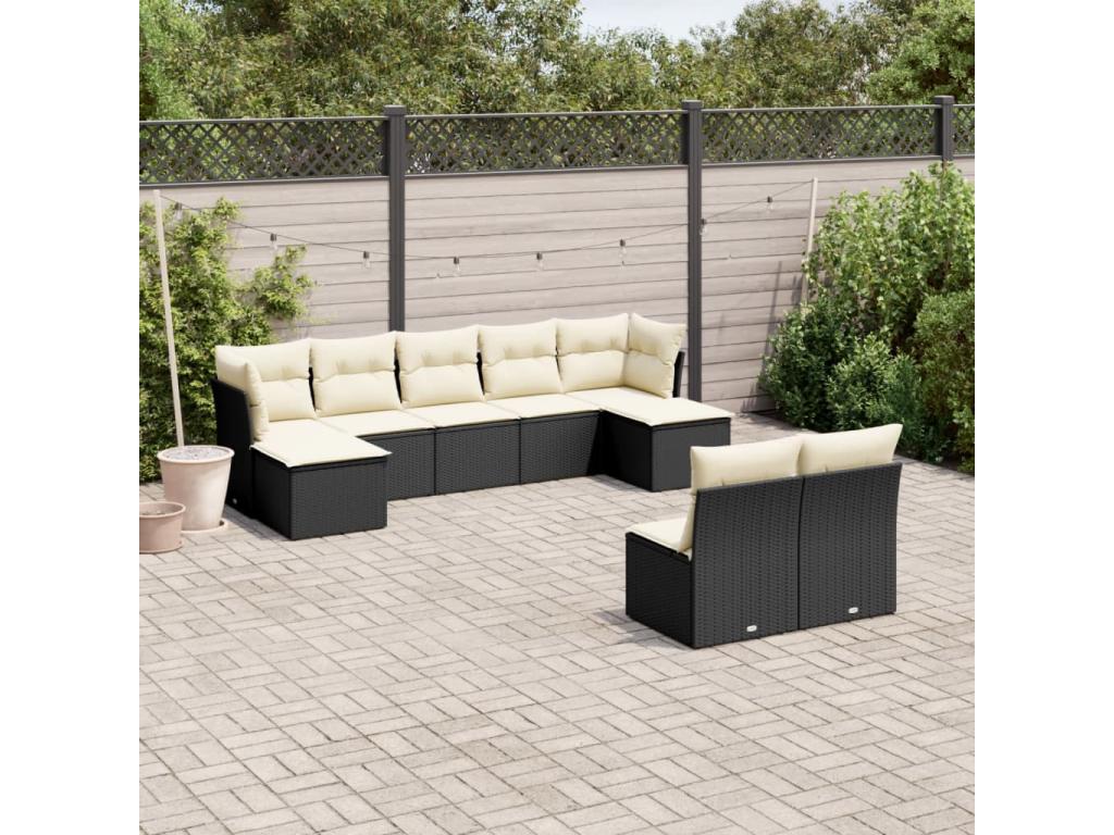 Black Woven Resin Wicker Outdoor Furniture Set - dlz1766574992245