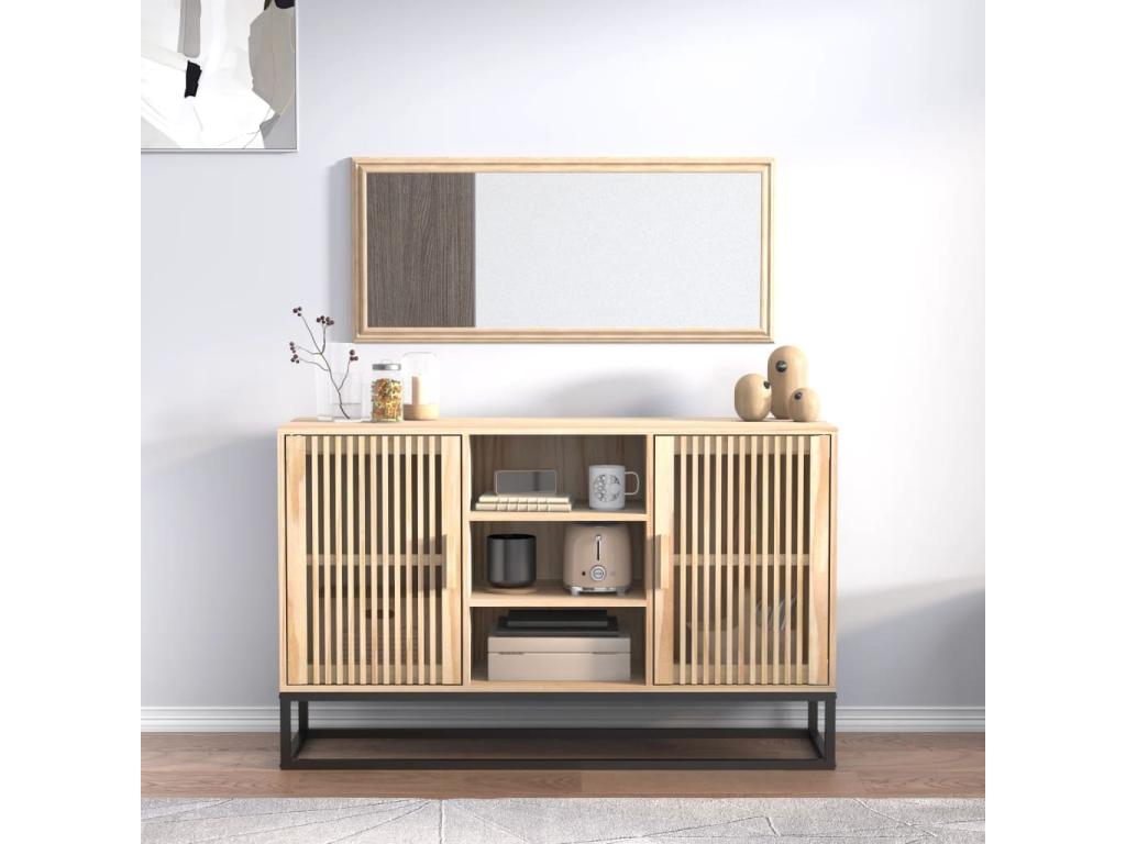 Brown Engineered Wood Sideboard, 105 x 30 x 65 cm