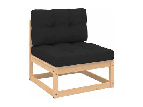 Anthracite Pine Wood Outdoor Furniture Set