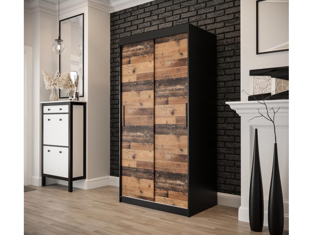 Black Wardrobe, 100 x 62 x 200 cm