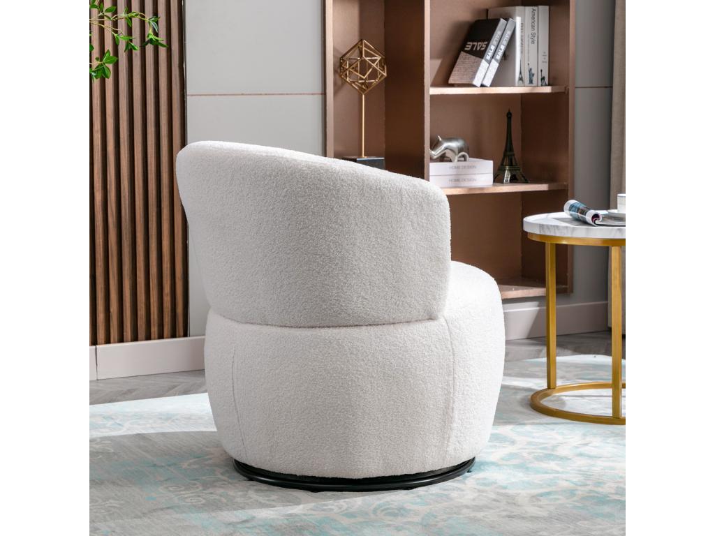White Metal Accent Chair