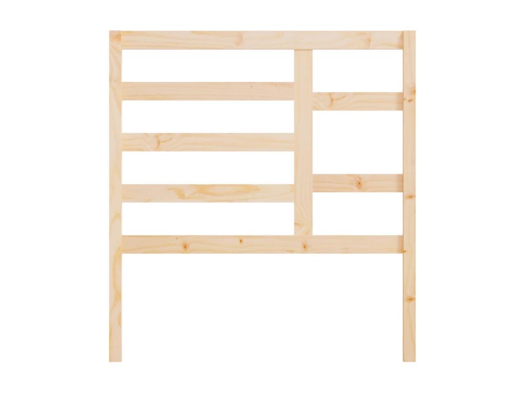 Brown Solid Wood Bed, 106 x 4 x 104 cm