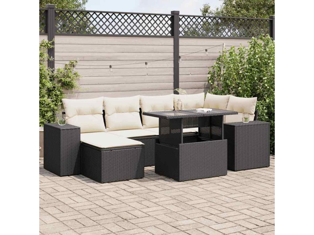 Black Woven Resin Wicker Outdoor Furniture Set - dlz1766575288684