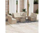 Beige Woven Resin Wicker Outdoor Furniture Set - dlz1766575315045