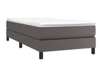 Gray Faux Leather Bed, 90 x 200 cm