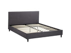 Gray Fabric Bed, 160 x 190 cm