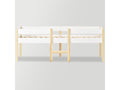 White Solid Wood Bed, 90 x 200 cm