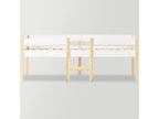 White Solid Wood Bed, 90 x 200 cm