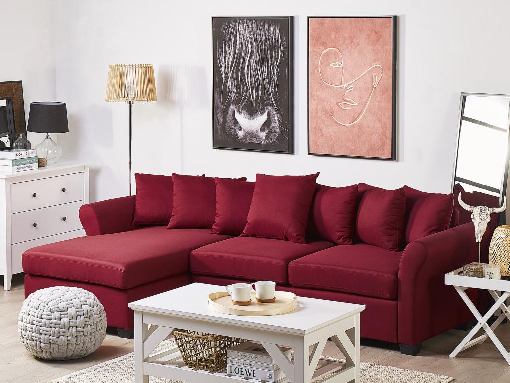 Red Fabric Sofa