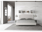 White Faux Leather Bed, 180 x 200 cm