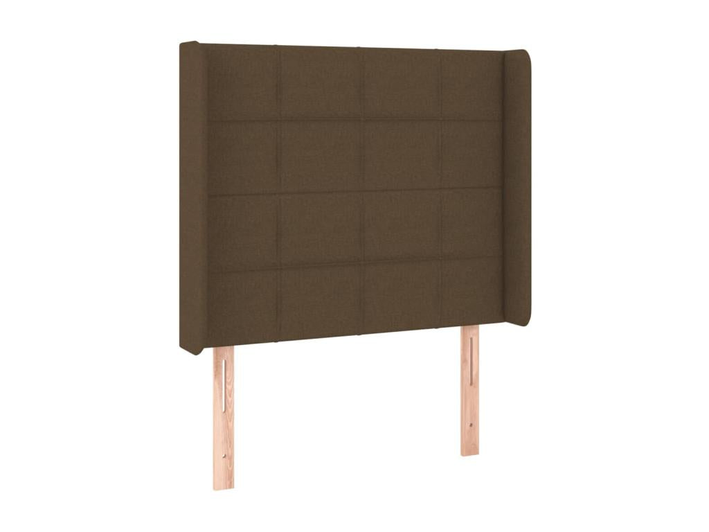Brown Fabric Bed, 83 x 16 x 118 cm