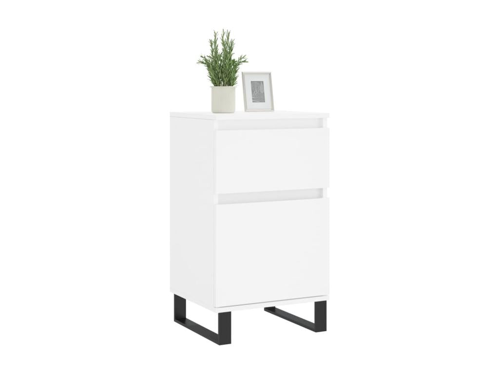 White Engineered Wood Sideboard, 40 x 35 x 70 cm