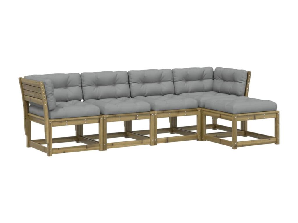 Brown Pine Wood Outdoor Furniture Set - dlz1766575068741