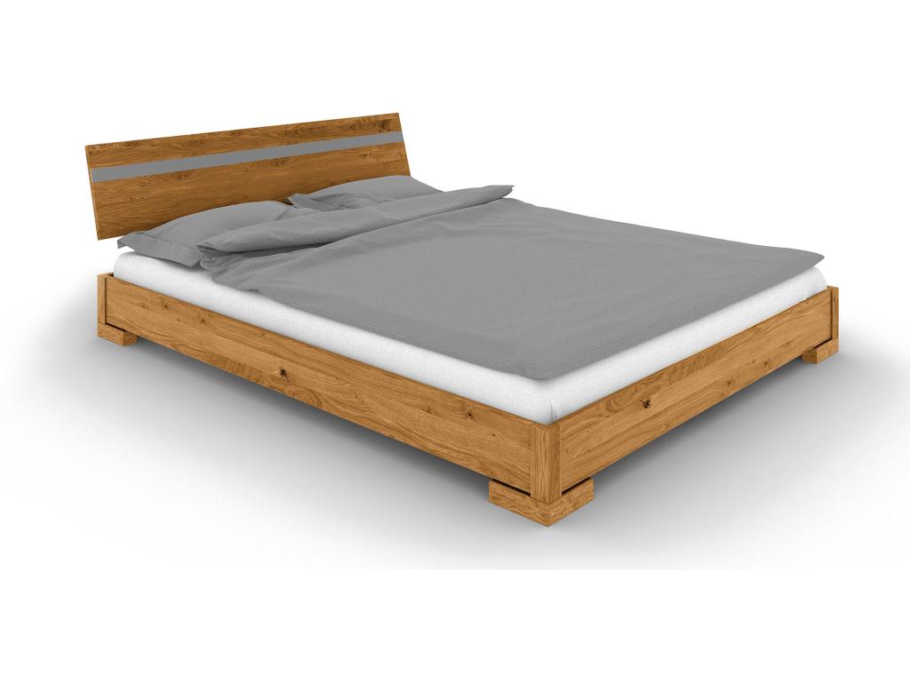 Natural Oak Wood Bed, 160 x 200 cm