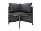 Gray Woven Resin Wicker Outdoor Furniture Set - dlz1766575306348