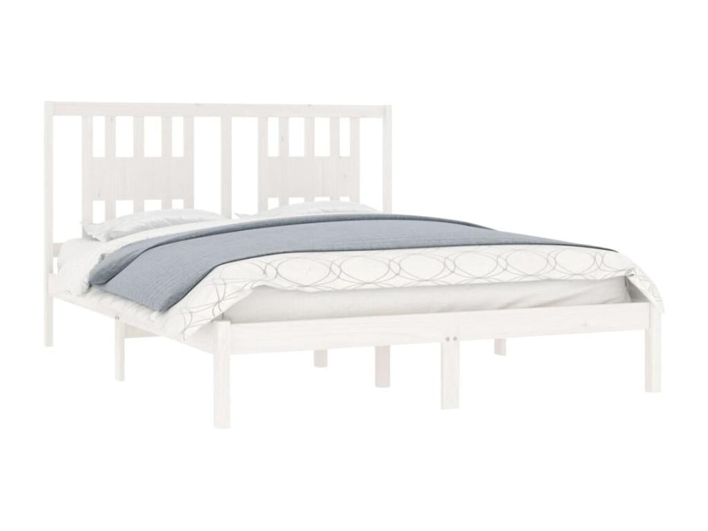 White Pine Wood Bed Frame, 160 x 200 cm