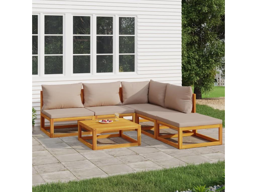 Brown Solid Wood Outdoor Furniture Set - dlz1766575387892