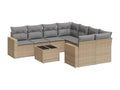 Beige Woven Resin Wicker Outdoor Furniture Set - dlz1766575472182