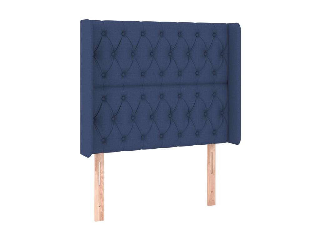 Blue Fabric Bed, 93 x 16 x 118 cm