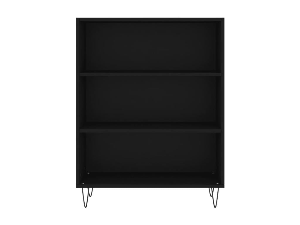 Black Engineered Wood Bookcase, 69.5 x 32.5 x 90 cm