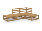 Brown Pine Wood Outdoor Furniture Set - dlz1766575284712
