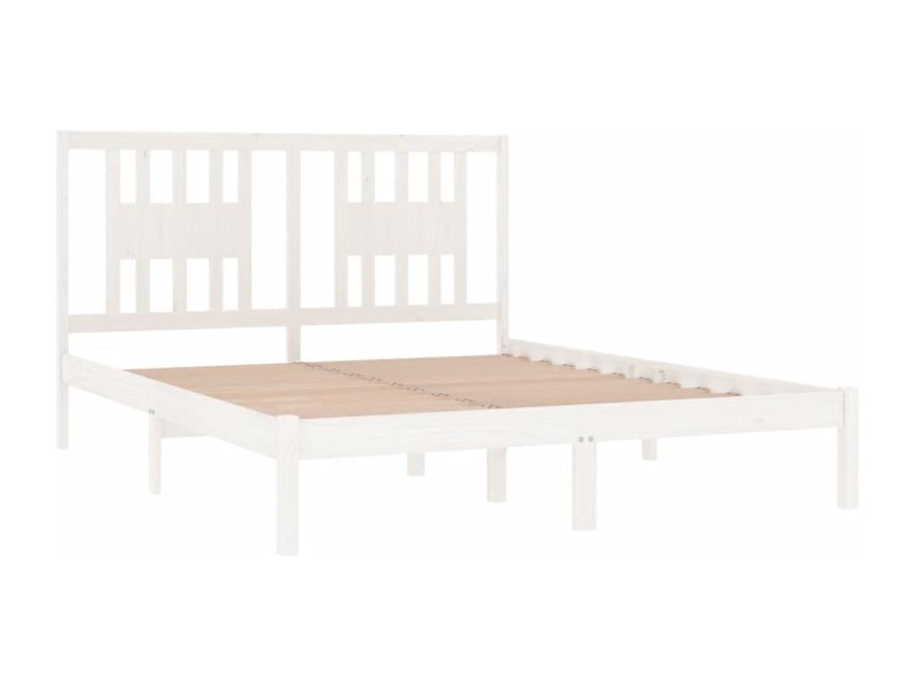 White Pine Wood Bed Frame, 160 x 200 cm