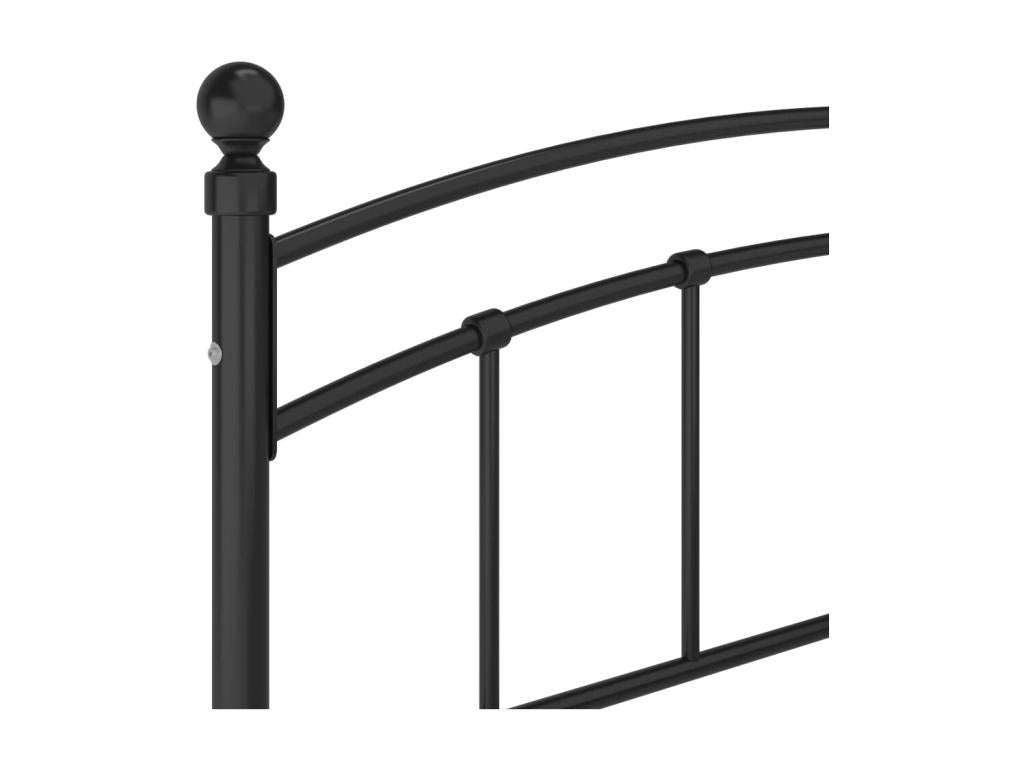 Black Metal Bed, 200 x 200 cm