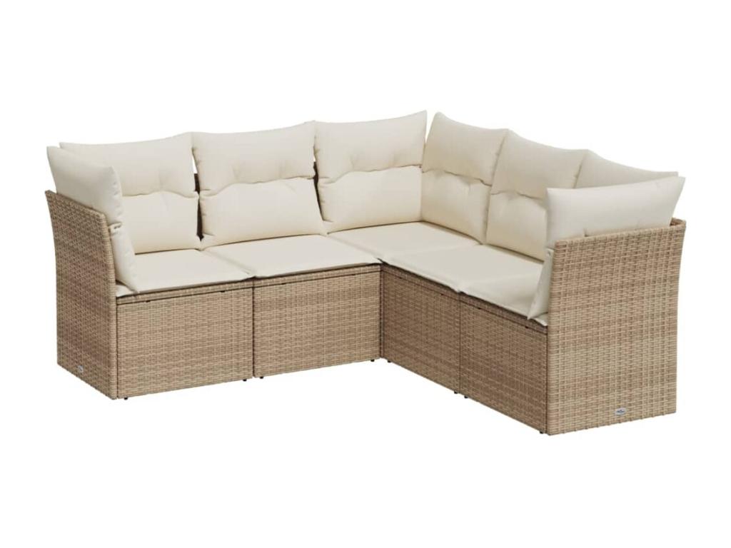 Beige Woven Resin Wicker Outdoor Furniture Set - dlz1766575336395