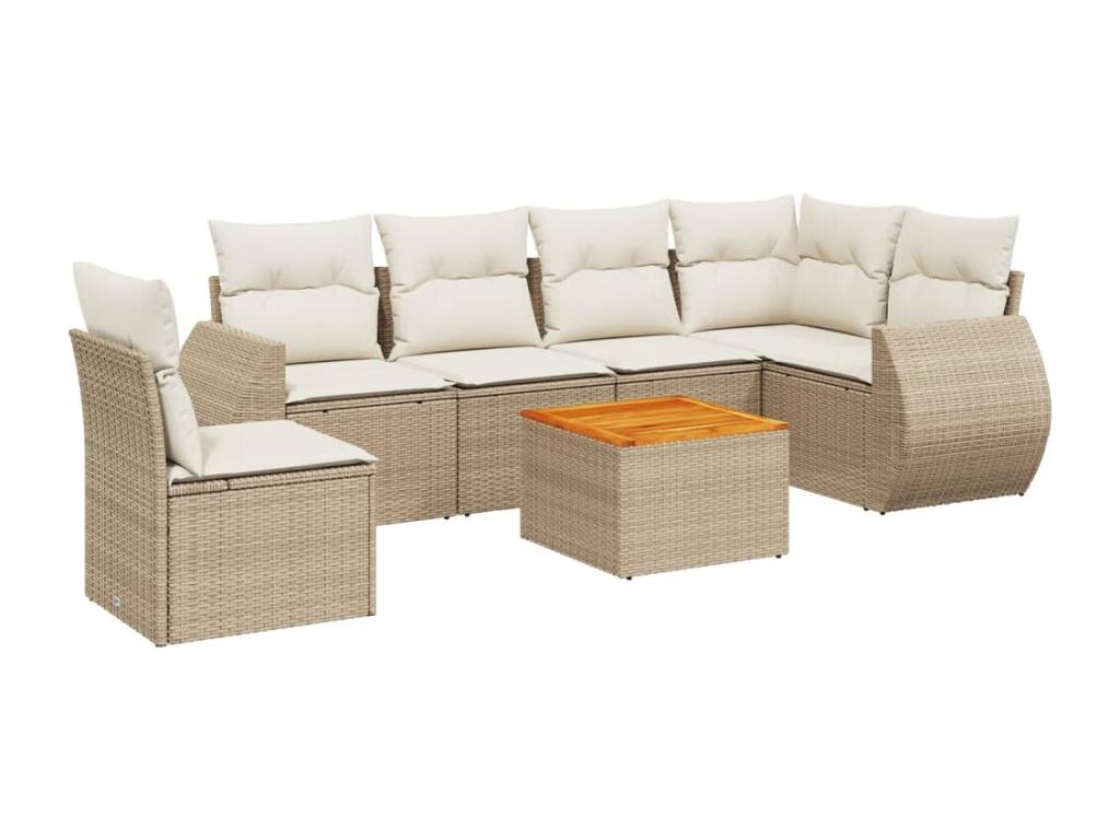 Beige Woven Resin Wicker Outdoor Furniture Set - dlz1766575394596