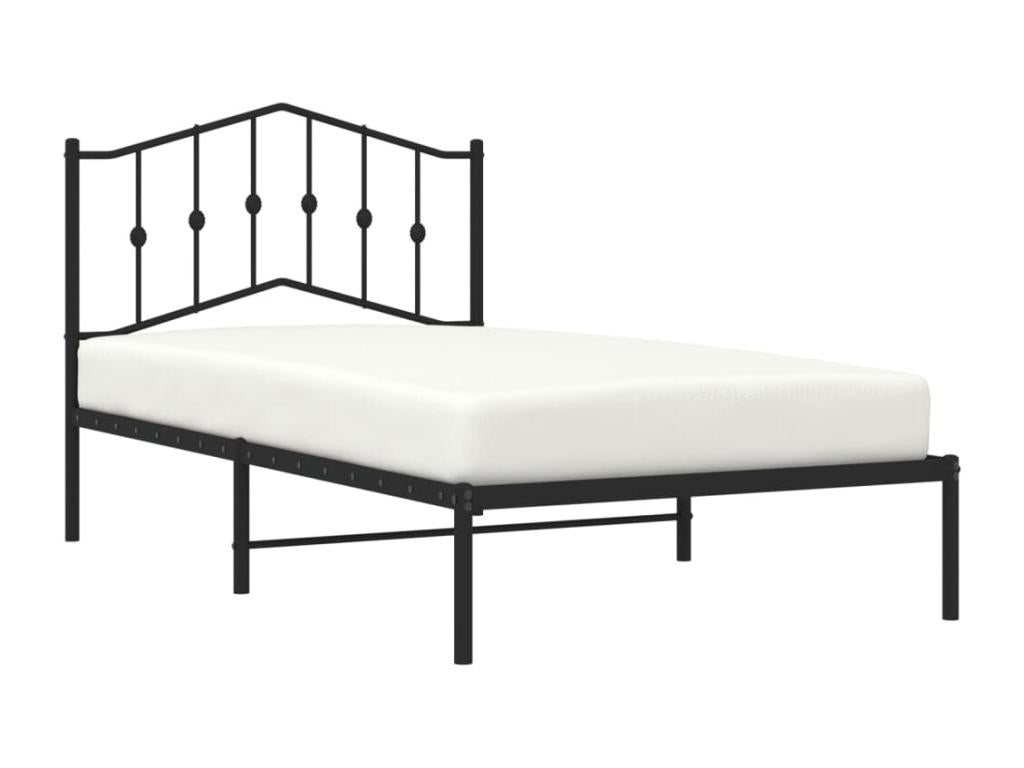 Black Metal Bed Frame, 100 x 190 cm