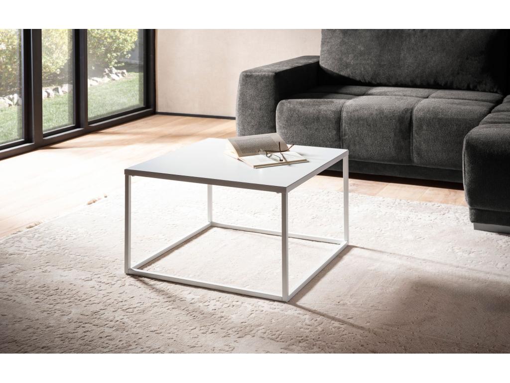 White Metal Coffee Table, 60 x 60 x 40 cm