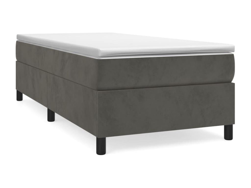 Gray Velvet Mattress, 90 x 190 cm